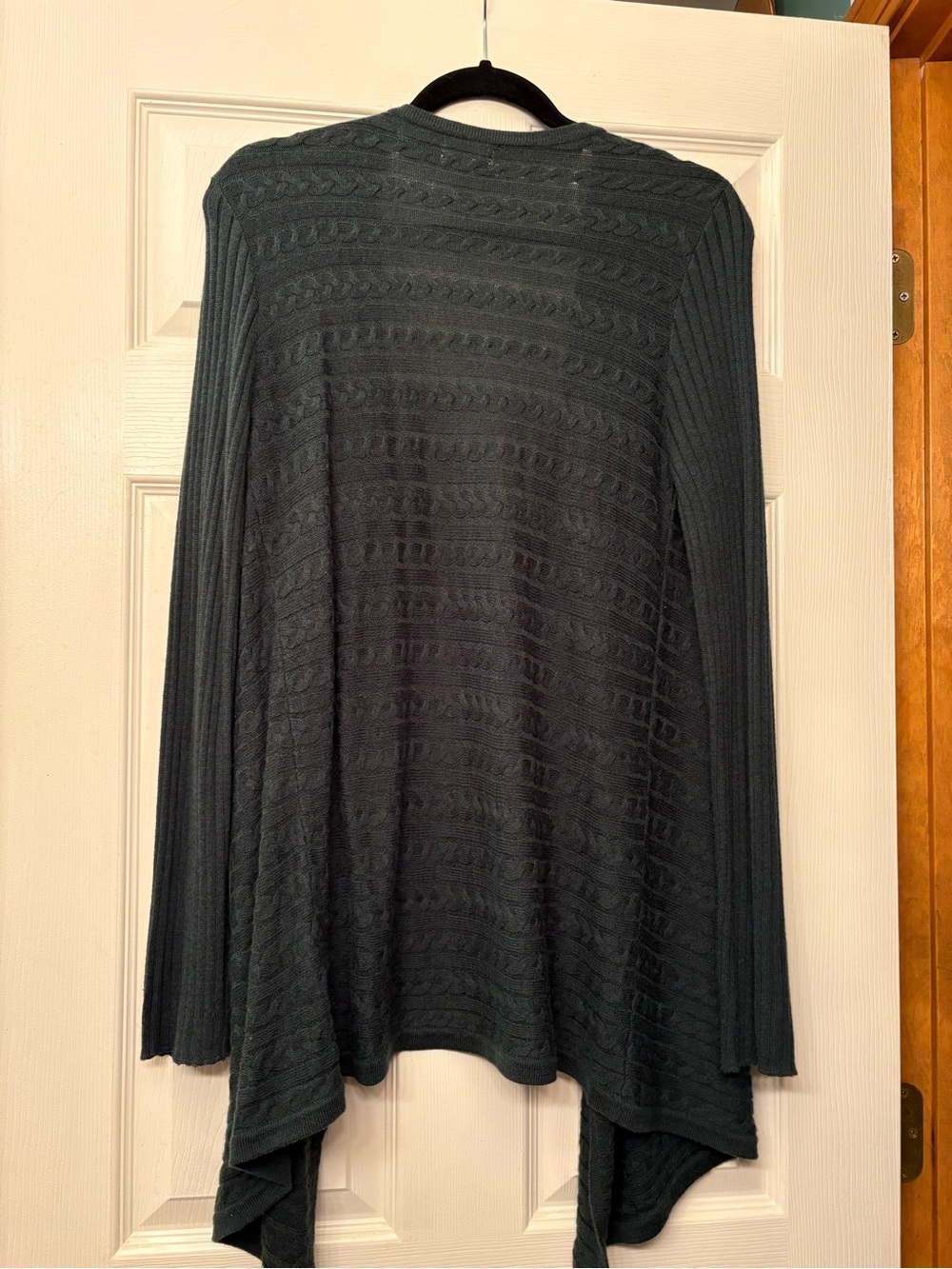 Market & Spruce Dark Gray Open Front Knit Cardigan